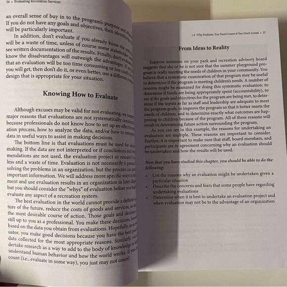 Evaluating Recreation Services: Making Enlightened Decisions 4th Ed Paperback - Picture 6 of 11